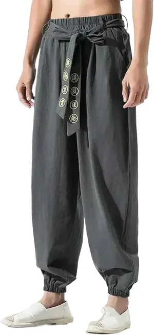Streetwear Harem Pants Street Workout Bottom Traditional Chinese Men Clothing Kungfu Men