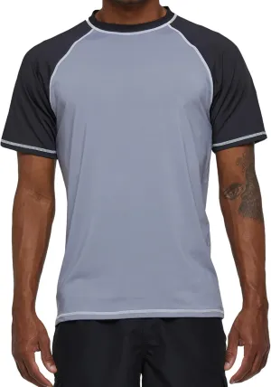 Swim Shirts Short Sleeve for Men Quick Dry Running UPF50  Sun Protection Rash Guard Top