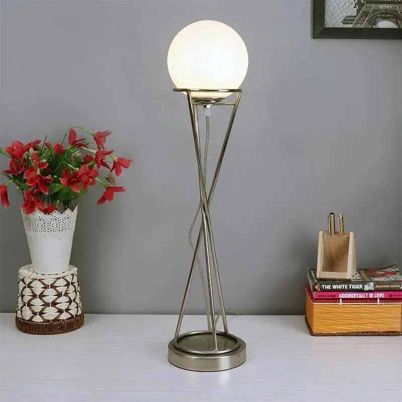 Sybil's Orb Gold Matt Brass Finish Table Lamp | 6 x 25 inches