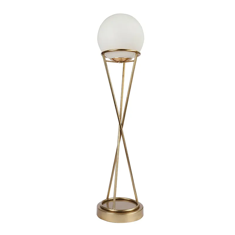 Sybil's Orb Gold Matt Brass Finish Table Lamp | 6 x 25 inches