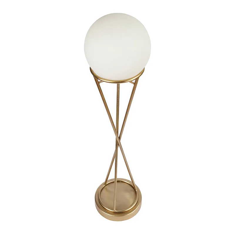 Sybil's Orb Gold Matt Brass Finish Table Lamp | 6 x 25 inches