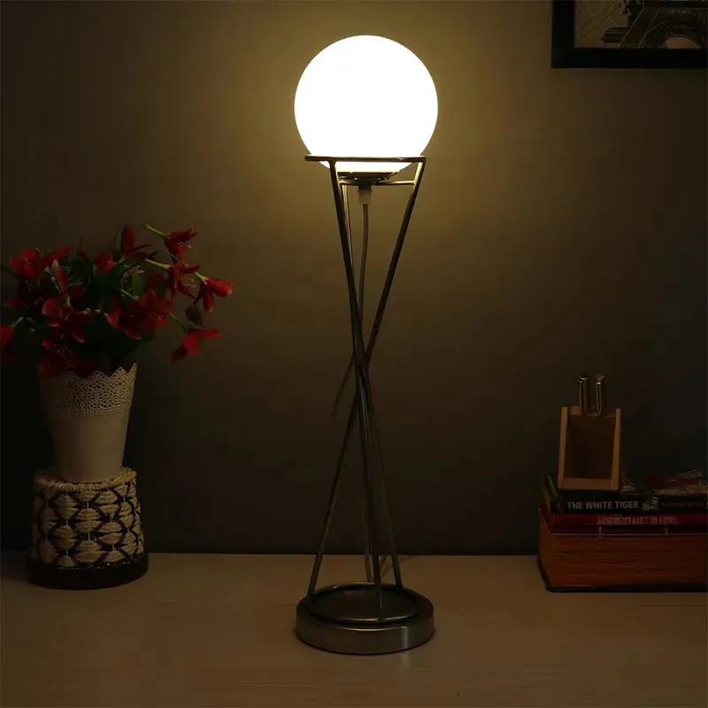 Sybil's Orb Gold Matt Brass Finish Table Lamp | 6 x 25 inches