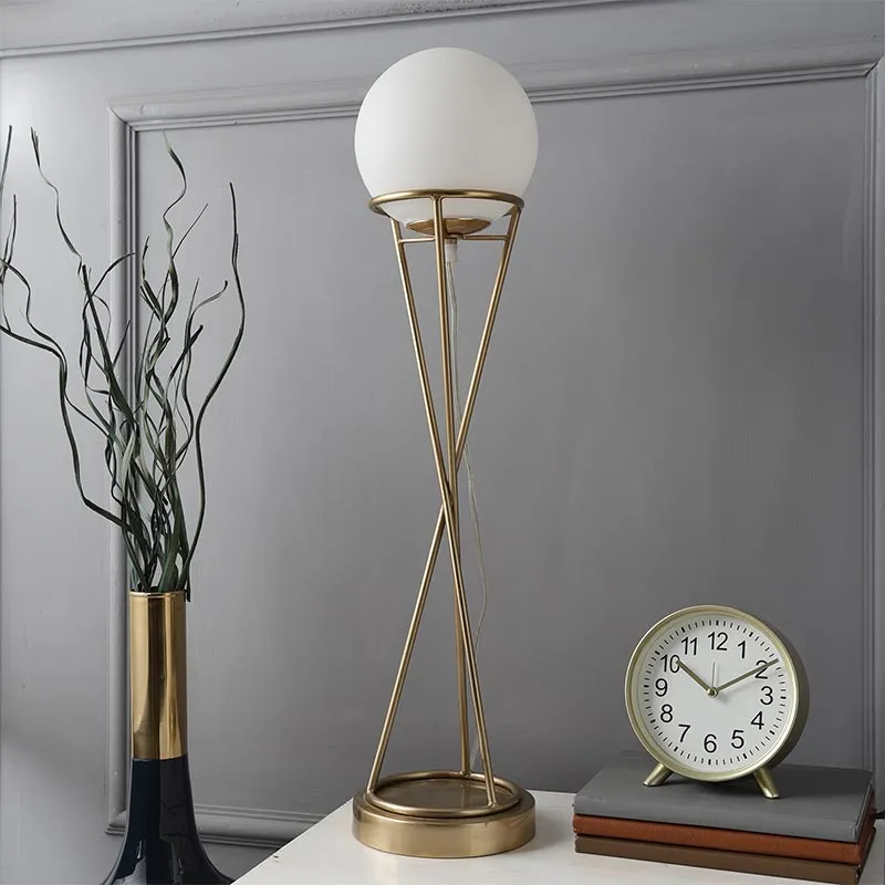 Sybil's Orb Gold Matt Brass Finish Table Lamp | 6 x 25 inches