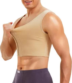 TAILONG Mens Compression Corset Vest Hide Gynecomastia Chest Binder Tank Top Faja para Hombre