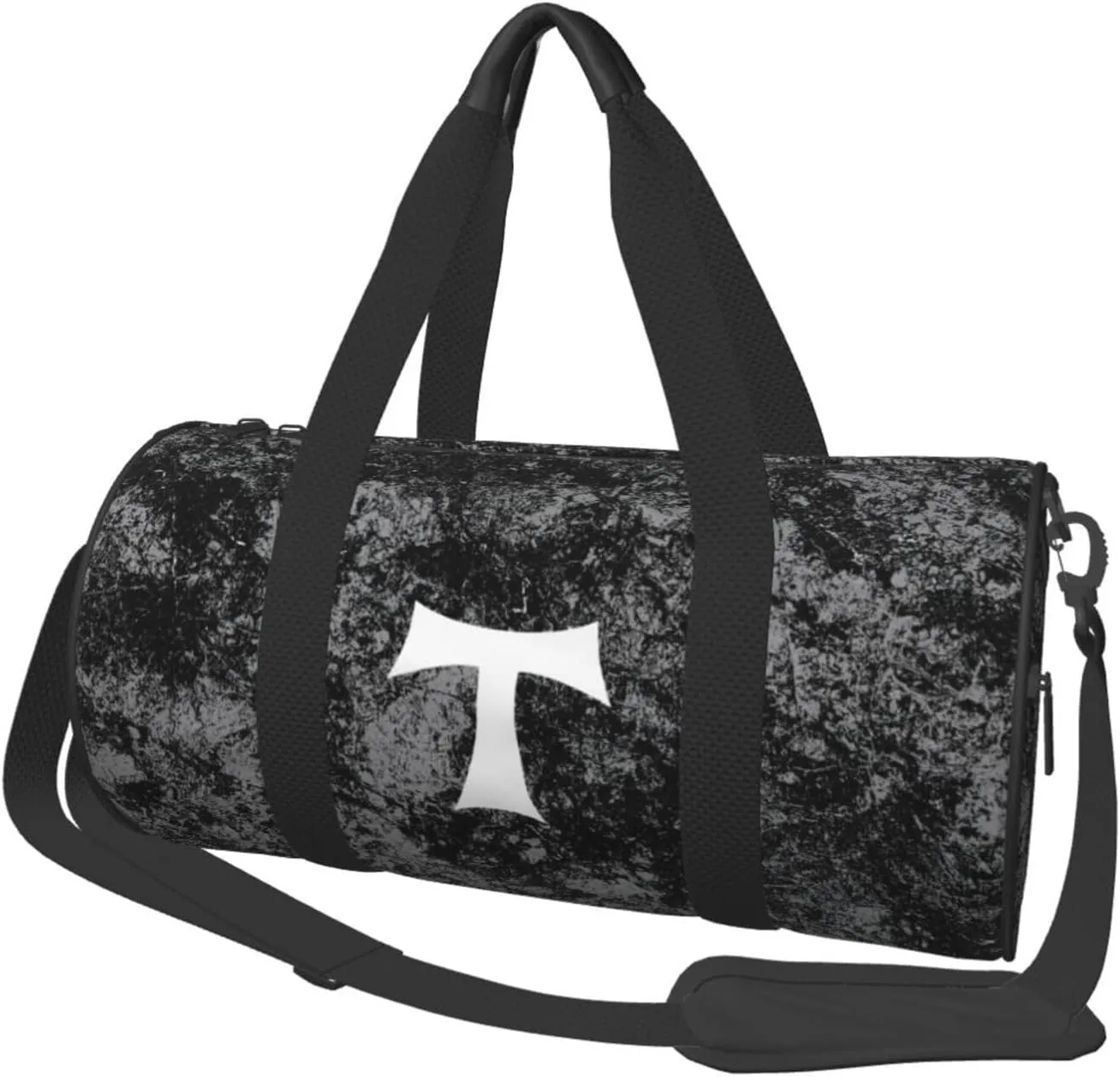Tau Cross Convertible Garment Bag with Shoulder Strap, Carry on Garment Duffel Bag for Men Women - Rolling Foldable for Travel Luggage Bags (Black)
