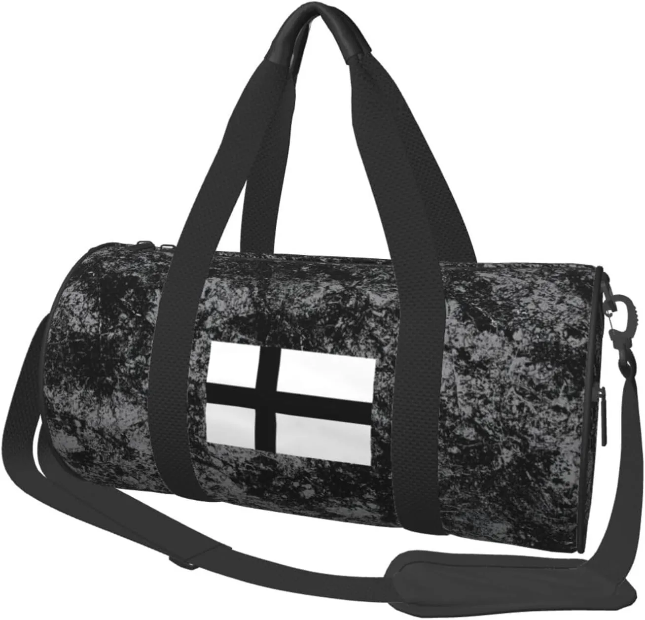 Teutonic Knights Flag Convertible Garment Bag with Shoulder Strap, Carry on Garment Duffel Bag for Men Women - Rolling Foldable for Travel Luggage Bags (Black)