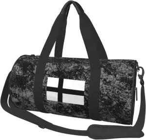Teutonic Knights Flag Convertible Garment Bag with Shoulder Strap, Carry on Garment Duffel Bag for Men Women - Rolling Foldable for Travel Luggage Bags (Black)