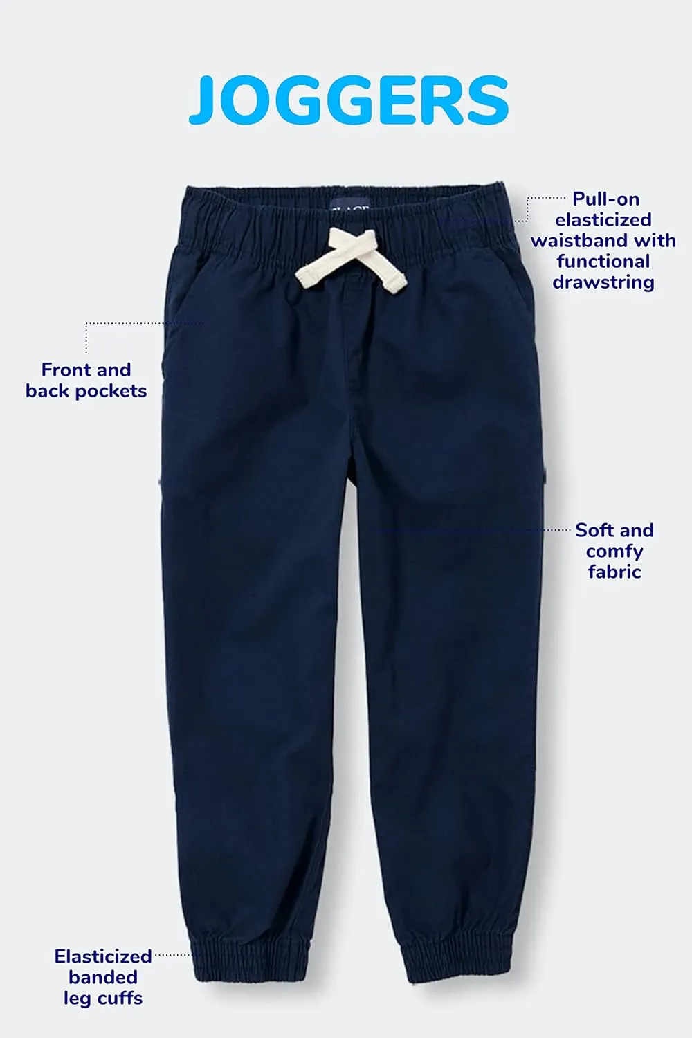 The Children's Place Baby Boys' and Toddler Stretch Pull on Jogger Pants