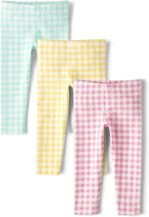 The Children's Place Baby Girls' and Toddler Leggings 3-Pack