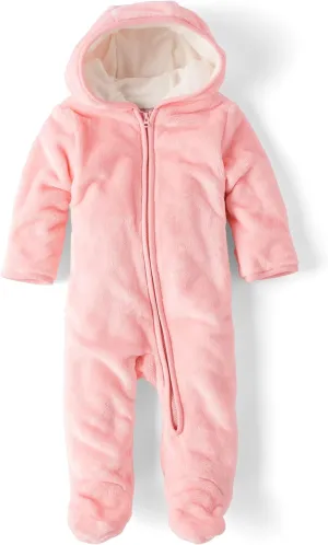 The Children's Place Unisex-Baby And Newborn Fleece Hoodie Zip-front Snowsuit Bunting