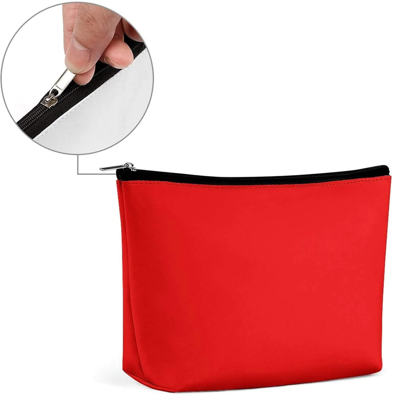 Travel Makeup Bag, Bright Red Cosmetic Bags for Women Large Capacity Waterproof Toiletry Pouch Make up Organizer