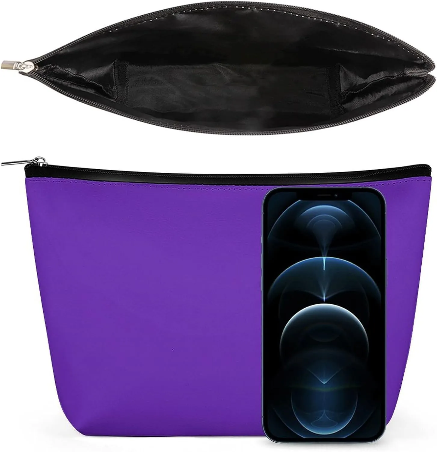 Travel Makeup Bag, Brilliant Purple Cosmetic Bags for Women Large Capacity Waterproof Toiletry Pouch Make up Organizer