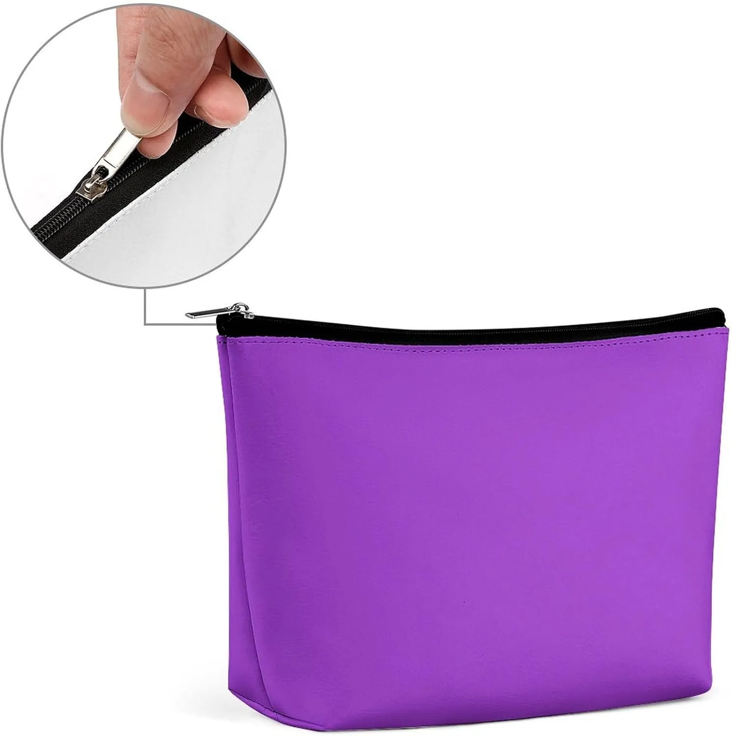 Travel Makeup Bag, Dark Orchid Solid Color Cosmetic Bags for Women Large Capacity Waterproof Toiletry Pouch Make up Organizer