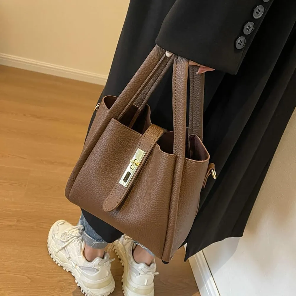 Trendy Vintage Bucket Bag for Woman Crossbody Bag Small Vintage Elegant Tote Bag Shoulder Handbags Cluth Purse