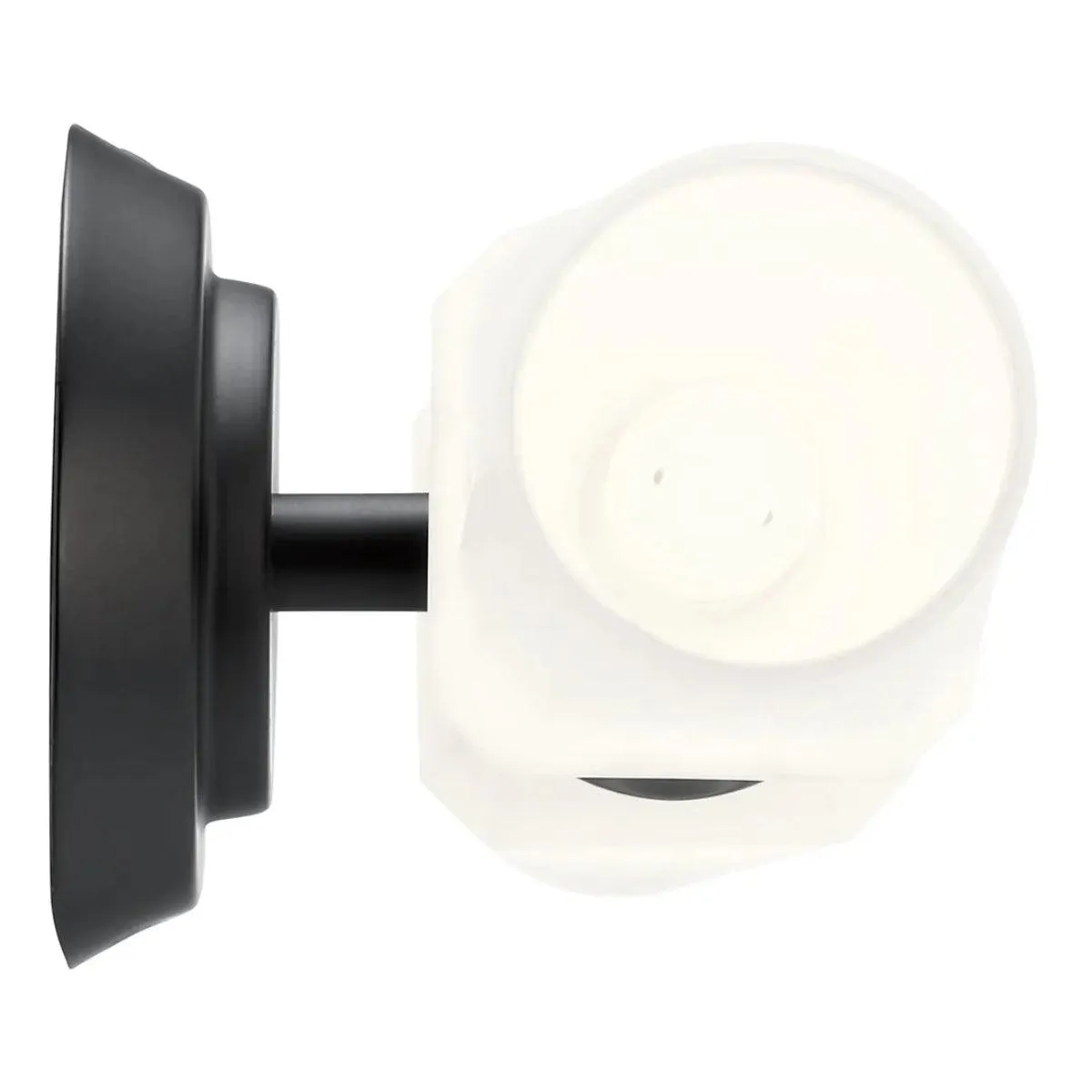 Truby 20 In 2-Lights Bathroom Vanity Light With Satin Etched Cased Opal Glass, Black Finish