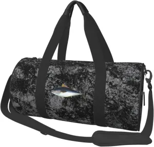 Tuna Fish Convertible Garment Bag with Shoulder Strap, Carry on Garment Duffel Bag for Men Women - Rolling Foldable for Travel Luggage Bags (Black)