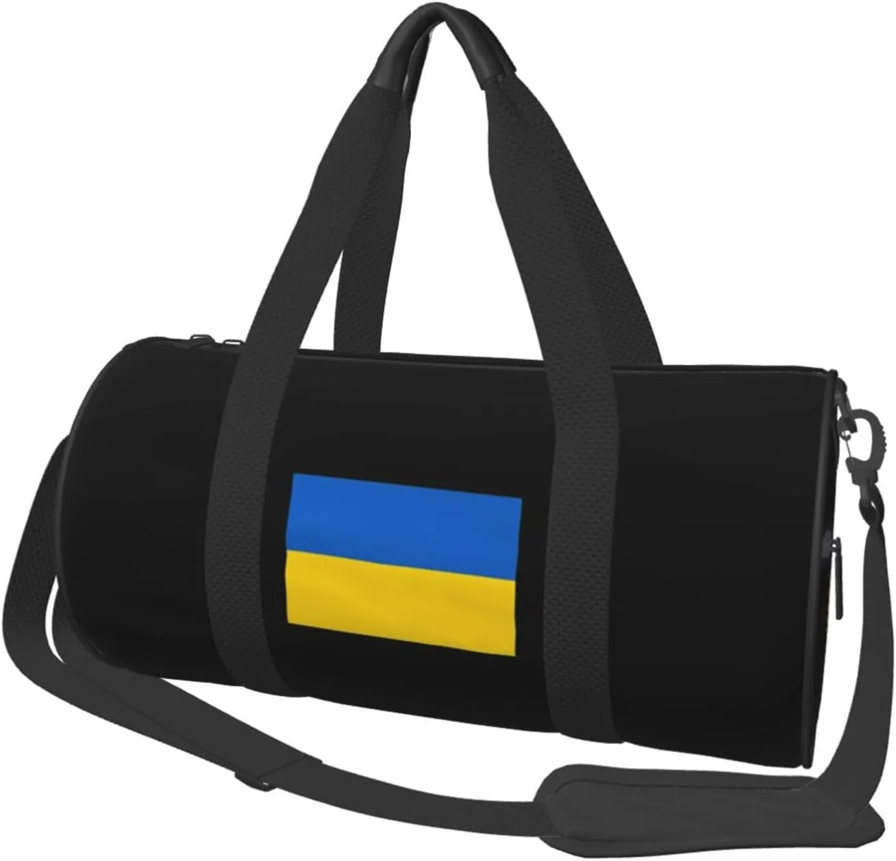 Ukraine Flag Convertible Garment Bag with Shoulder Strap, Carry on Garment Duffel Bag for Men Women - Rolling Foldable for Travel Luggage Bags (Black)