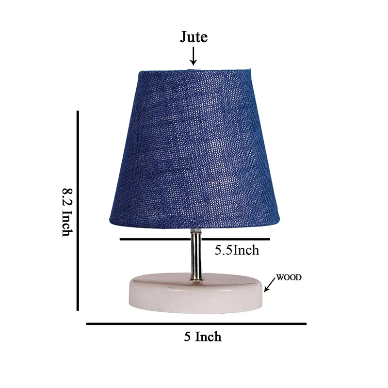 Vero Table Lamp With Jute Shade - Blue