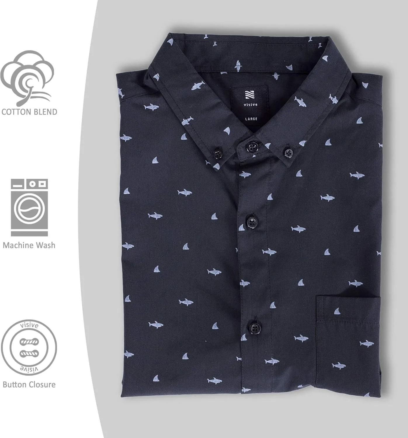 Visive Mens Short Sleeve Button Down Printed Shirts - Over 45 Novelty Prints Sizes S - 4XL