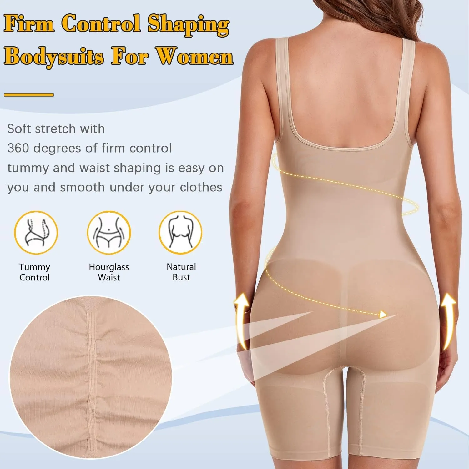 VVX Shorts Bodysuit for Women Tummy Control Shapewear Seamless Sexy Butt Lifting Workout Bodycon One Piece Short Jumpsuit