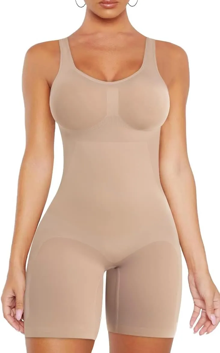 VVX Shorts Bodysuit for Women Tummy Control Shapewear Seamless Sexy Butt Lifting Workout Bodycon One Piece Short Jumpsuit