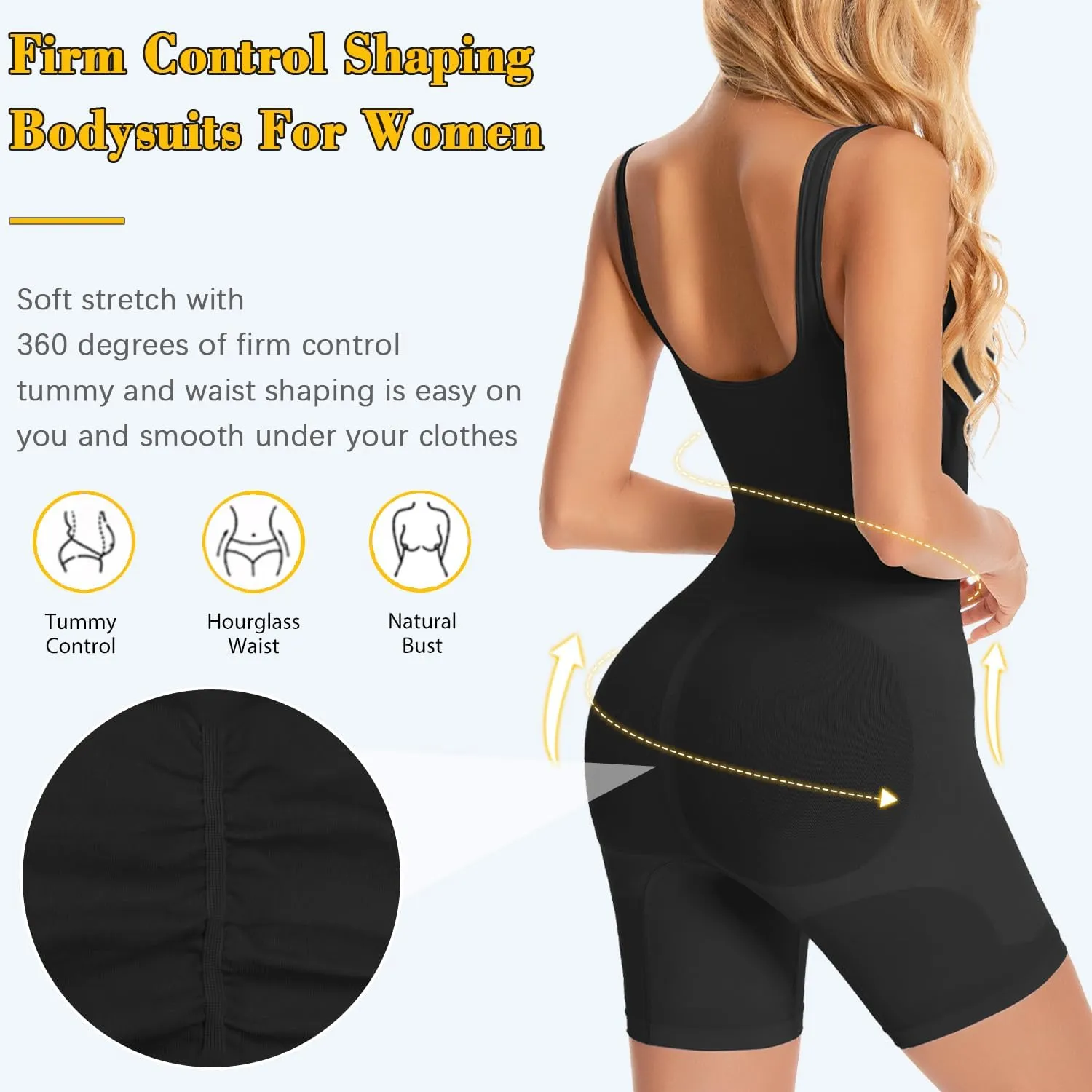 VVX Shorts Bodysuit for Women Tummy Control V Neck Shapewear Seamless Sexy Butt Lifting Bodycon One Piece Short Jumpsuit