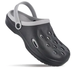 Walkaroo Men's Clogs  - WC4840 Black Grey