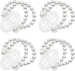 Waydress Corsage Wristlet Band Elastic Pearl Wrist Wedding Corsage Pearl Bracelet Stretch Wristband for Wedding