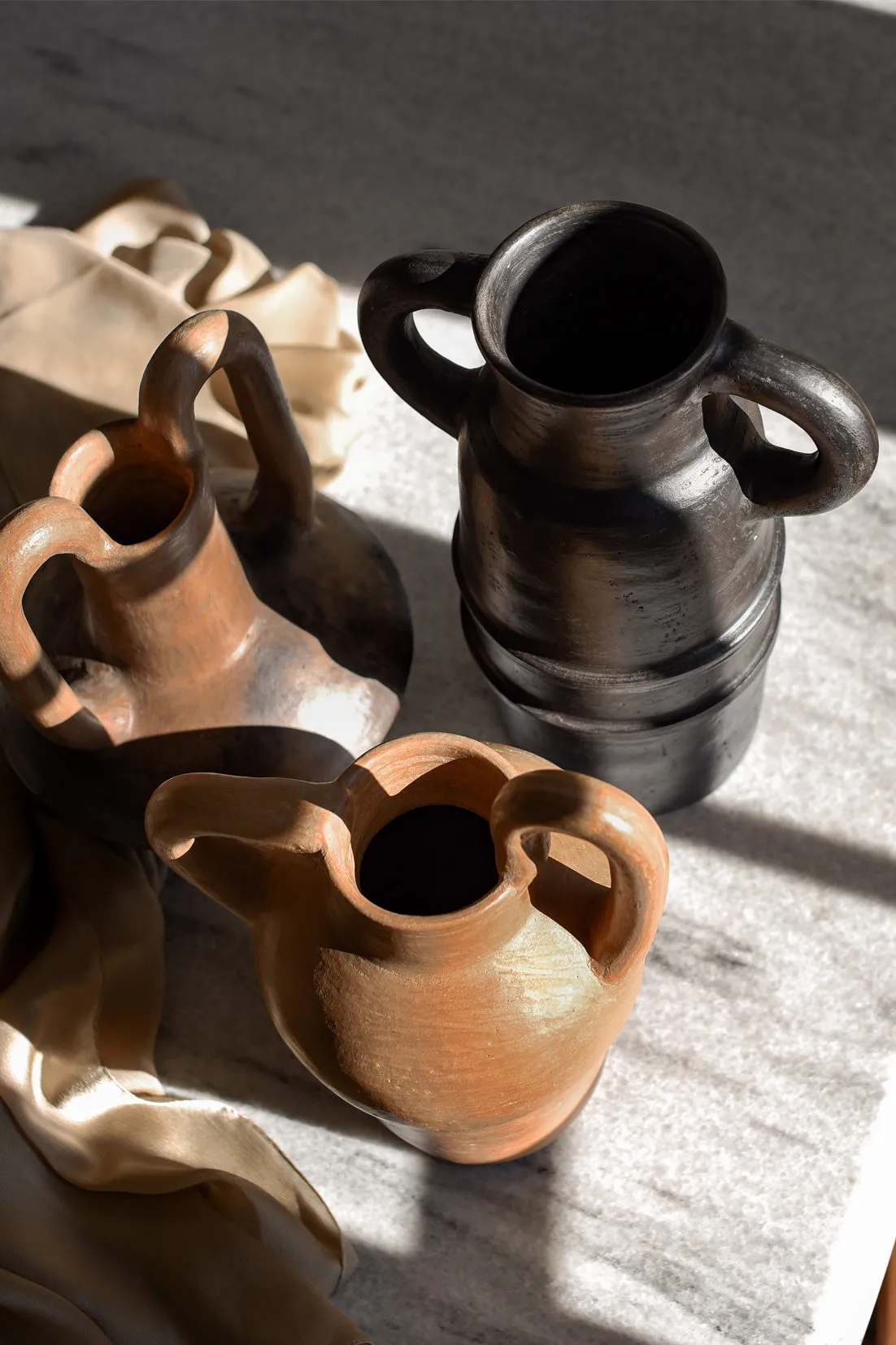 Woman Arms Black Vase