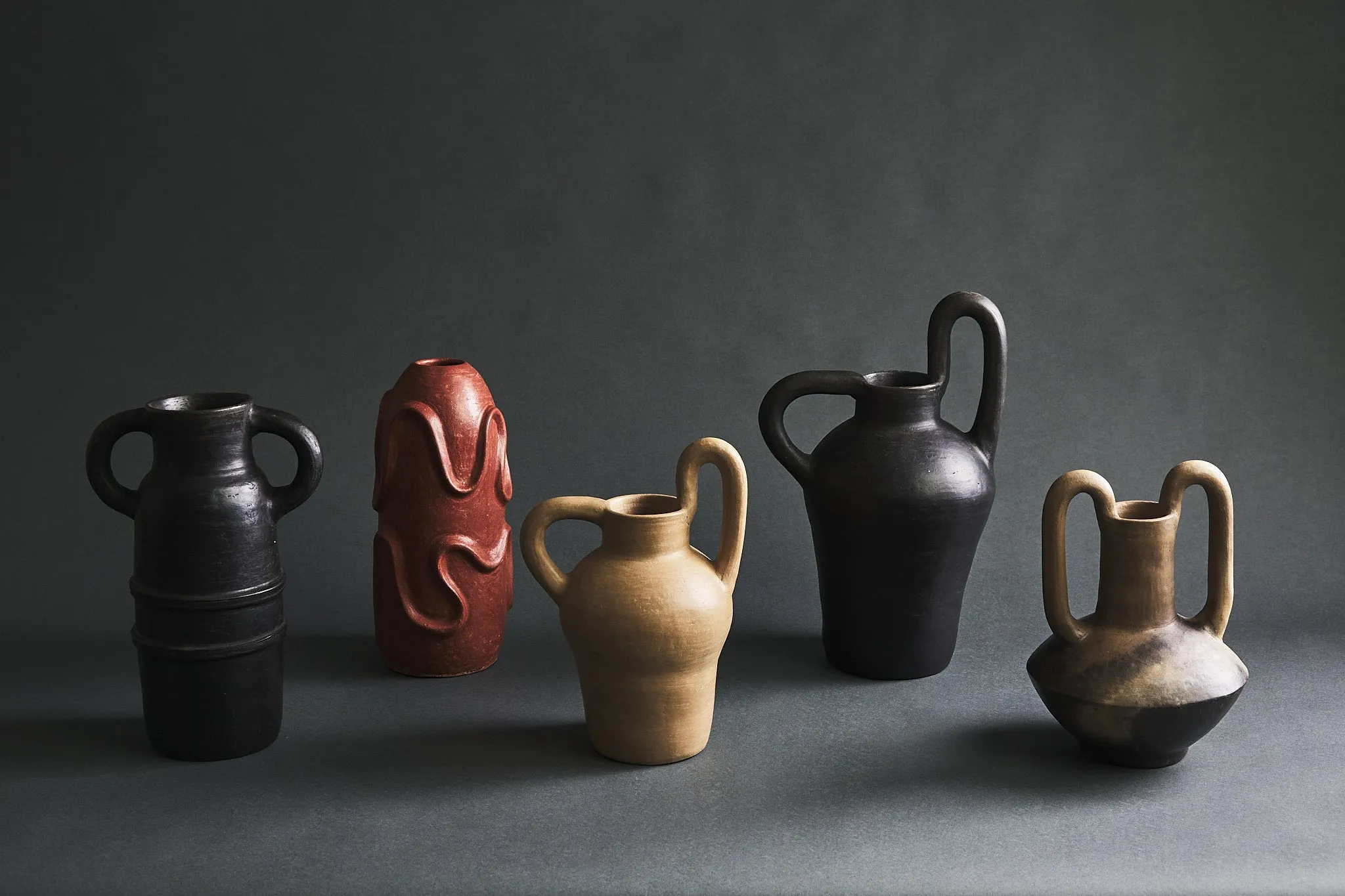 Woman Arms Black Vase