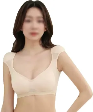 Women 2 in 1 Built-in Shoulder Pad Seamless Underwear Lingerie Shirts Bralette Tank Tops