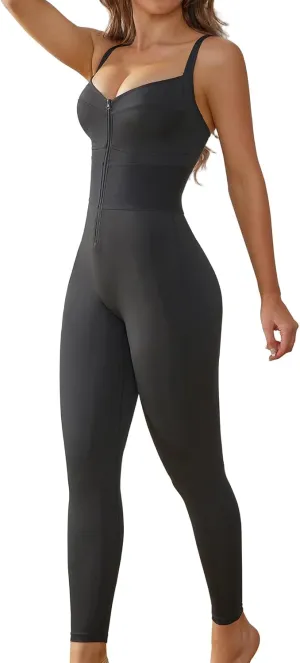 Women Full Bodysuit Shapewear Tummy Control Waistband Shaping Jumpsuit Full Length Legging Faja Colombianas