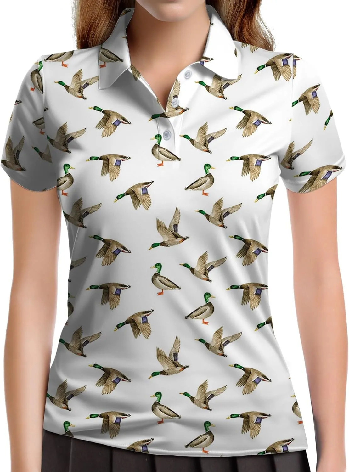 Womens Golf Shirts Hawaiian Funny Print Polo Shirt for Women Golf Shirt Athletic Polos