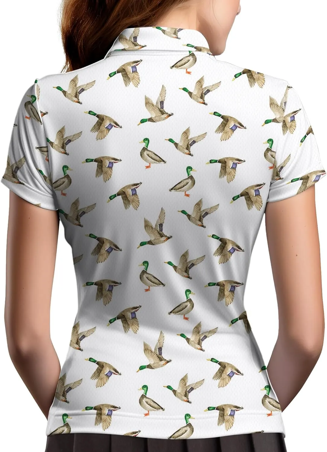 Womens Golf Shirts Hawaiian Funny Print Polo Shirt for Women Golf Shirt Athletic Polos