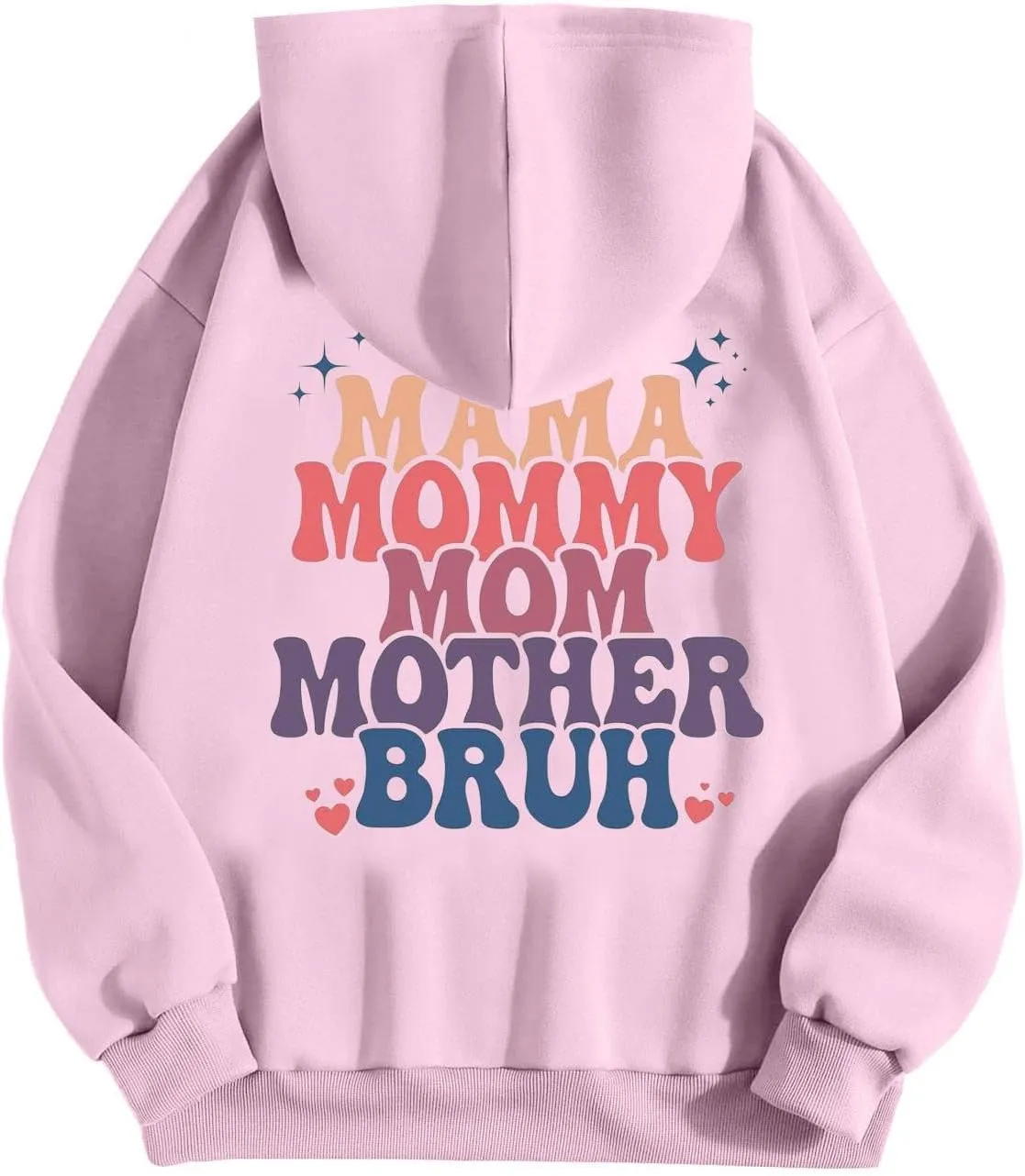 Womens Hoodies Letter Print Oversized Sweatshirt Long Sleeve Tops Pullover Fall Outfits with Pocket