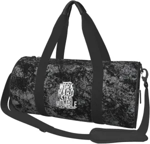 Work Hard to Stay Humble Convertible Garment Bag with Shoulder Strap, Carry on Garment Duffel Bag for Men Women - Rolling Foldable for Travel Luggage Bags (Black)