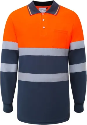 XIAKE RT417 Safety Shirts for Men Reflective Long Sleeve High Visibility Reflective Safety T Shirt
